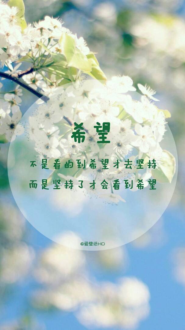 不要放弃,坚持就还有希望.